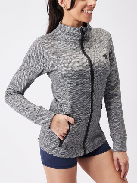 rabbit Womens Run & Chill Zip Up Charcoal