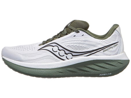 Saucony Ride 18\Mens Shoes\White/Olivine