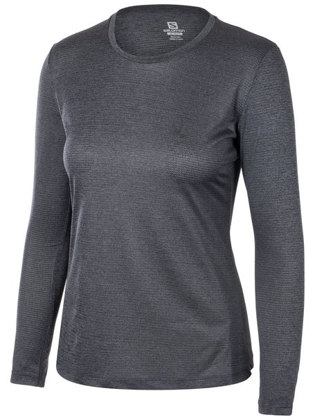 Salomon Womens Agile Long Sleeve Tee Ebony