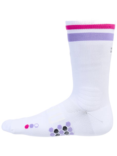 SHYU Racing Half Crew Socks White/Lavender/Magenta