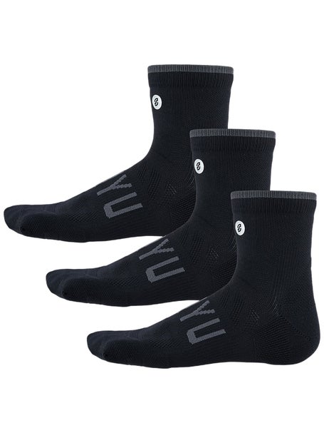 SHYU Training Quarter Socks 2.0 3-Pack Black