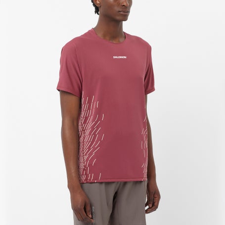 Salomon Mens Sense Aero Short Sleeve GFX Nocturne