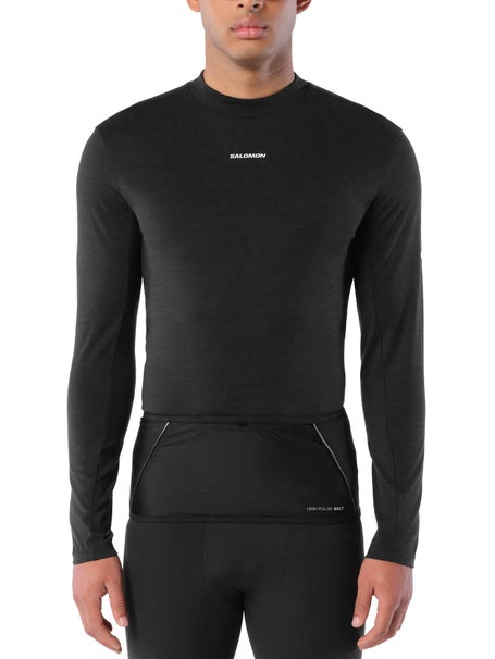 Salomon Mens Sense Merino Long Sleeve Deep Black