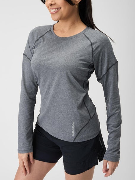 Salomon Womens Cross Run Long Sleeve Tee Heather