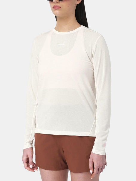Salomon Womens SHKout Long Sleeve GFX Whisper White