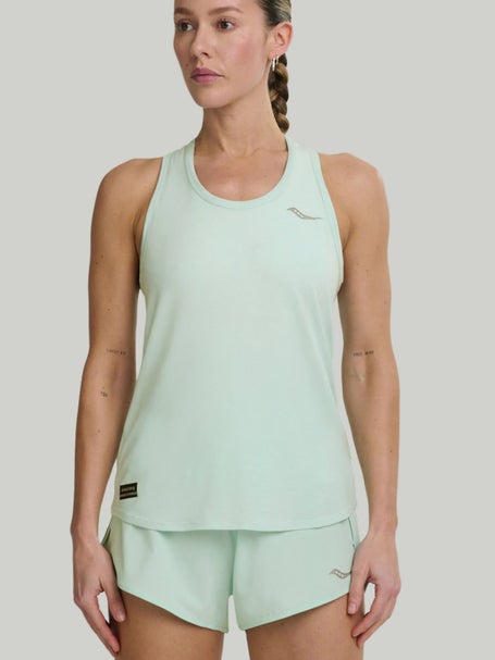 Saucony Womens Stopwatch Singlet Aqua
