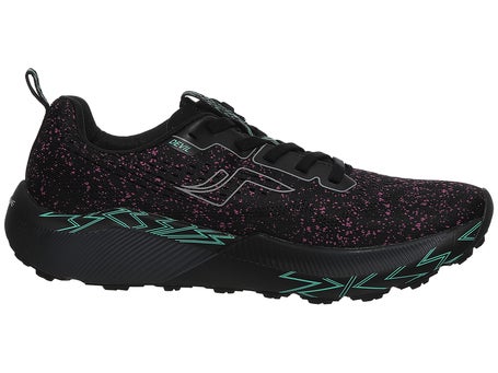 Tarkine Trail Devil Men's Shoes Black/Blue Neon Running Warehouse