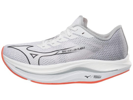 Mizuno Wave Rebellion Flash 2 running shoe in white colour