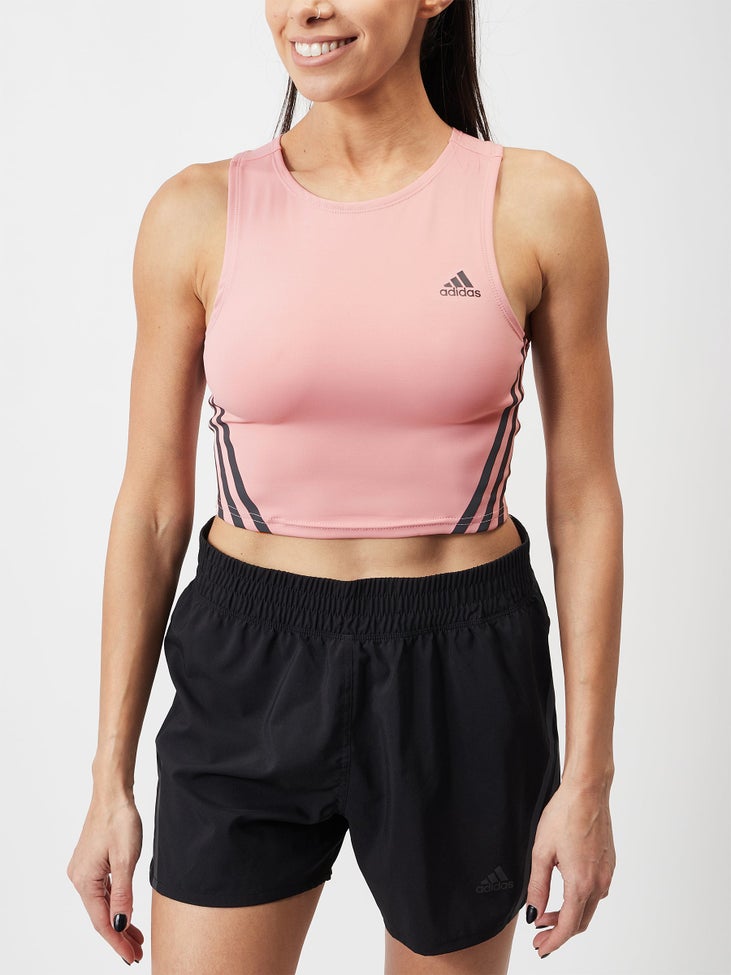 adidas Run Icons 3-Stripes Cooler Running Crop Top | Running Warehouse