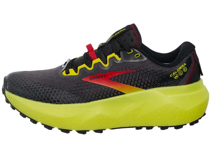 Brooks Caldera 6 Men's Shoes Black/Fiery Red/Yellow | Running Warehouse