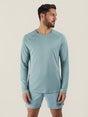 2XU Men's Aero Long Sleeve Smoke Blue