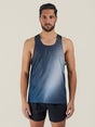 2XU Men's Light Speed React Singlet Moonstone Mist