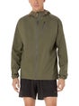 ASICS Men's Fujitrail Waterproof Jacket Mantle Green