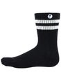 Creepers Merino Crew Toesocks Black/White Stripes