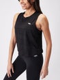 Running Bare Women's Cosmic Allure Cropped Tank Black