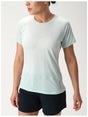 Salomon Women's Cross Run Short Sleeve Tee Misty Blue