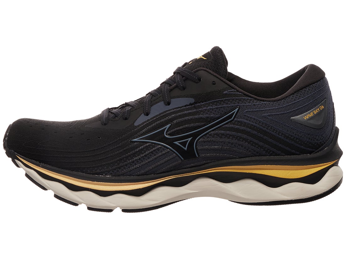 Mizuno Wave Sky 6 Men's Shoes Black/Tradewinds/Gold | Running Warehouse
