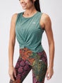 Running Bare Women Love Me Knot Cropped Tank Spruce