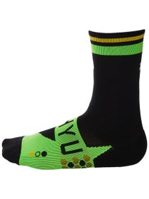SHYU Racing Half Crew Socks Black/Green/Yellow