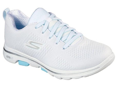 Skechers Go Walk 5\Womens Shoes\White/Blue