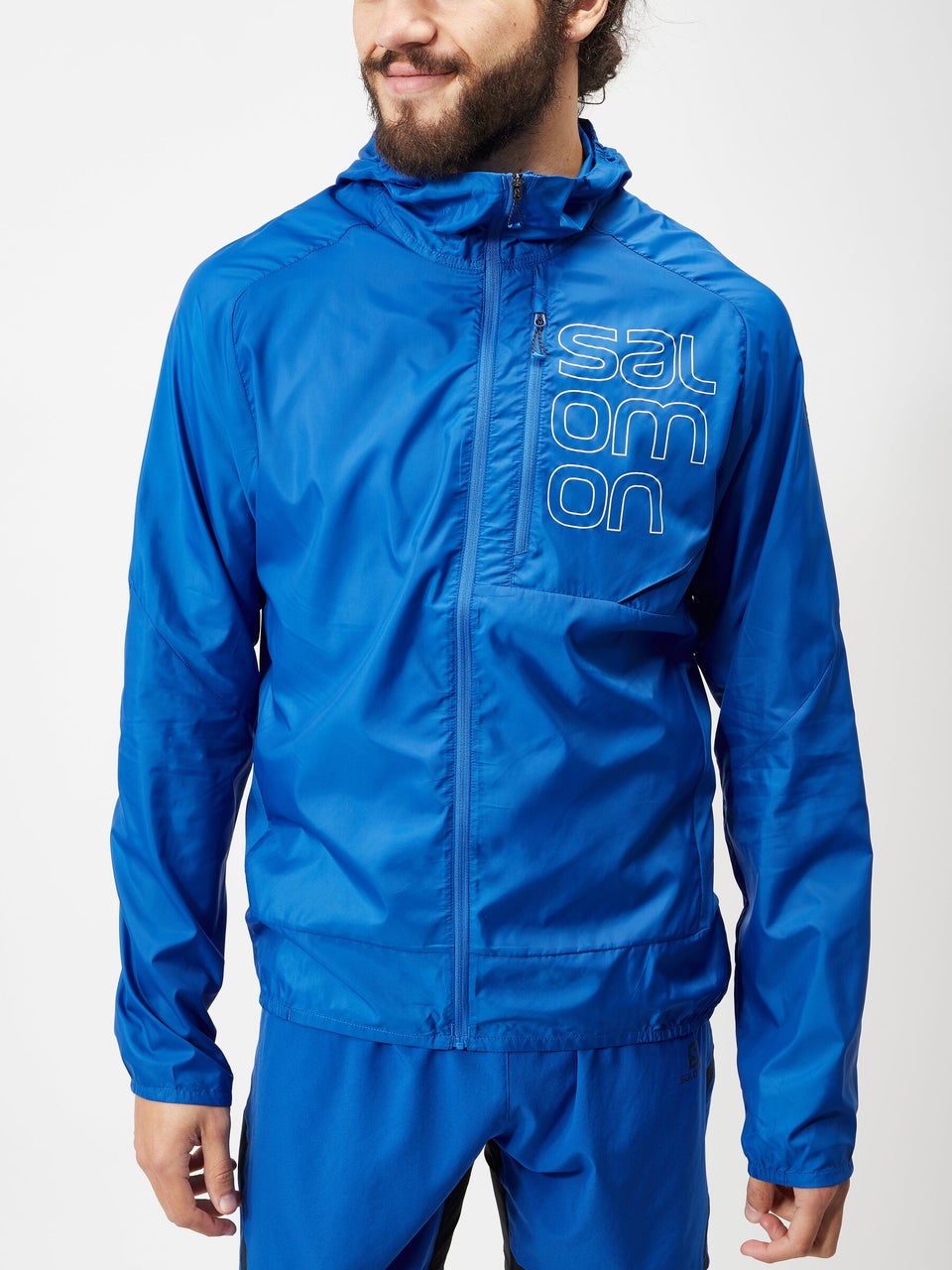 Salomon Men's Bonatti Cross FZ Hoodie Nautical Blue | Running Warehouse