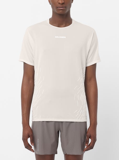 Salomon Mens Sense Aero Short Sleeve GFX Whisper White