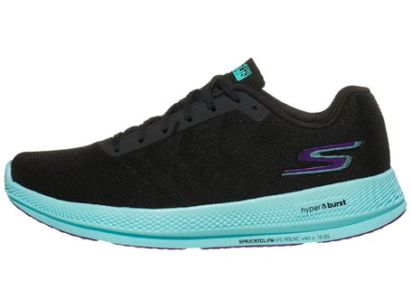Skechers Go Run Razor+\Womens Shoes\Black/Light Blue