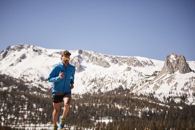 Tim running in Mammoth